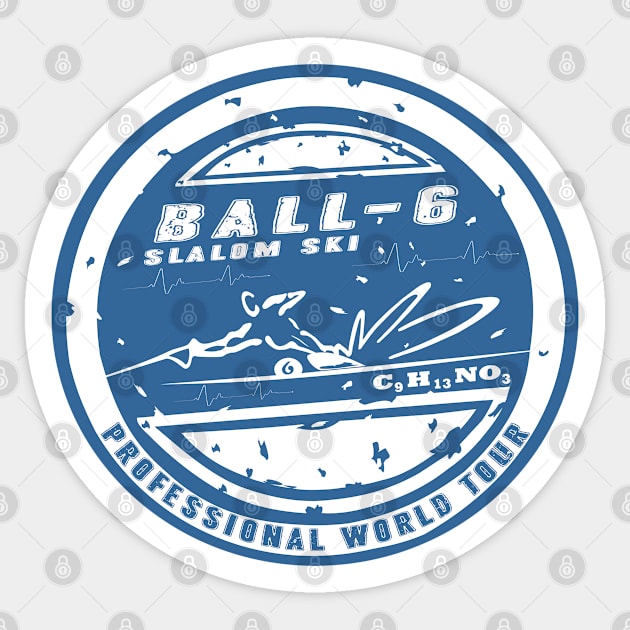Ball 6 Slalom Ski Professional World Tour Sticker by GR8DZINE